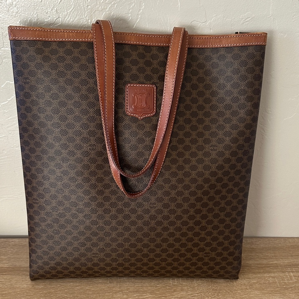Celine Brown and Tan Tote Bag